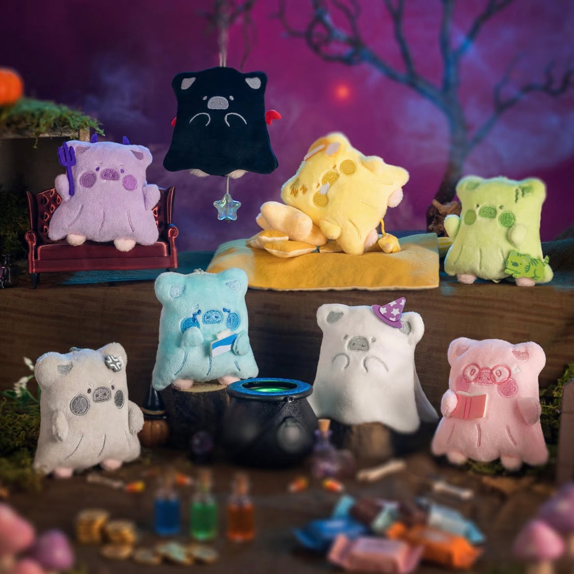 LuLu the Piggy Horror Story Series - Moody Boo Plush Keychain Blind Box hs0286